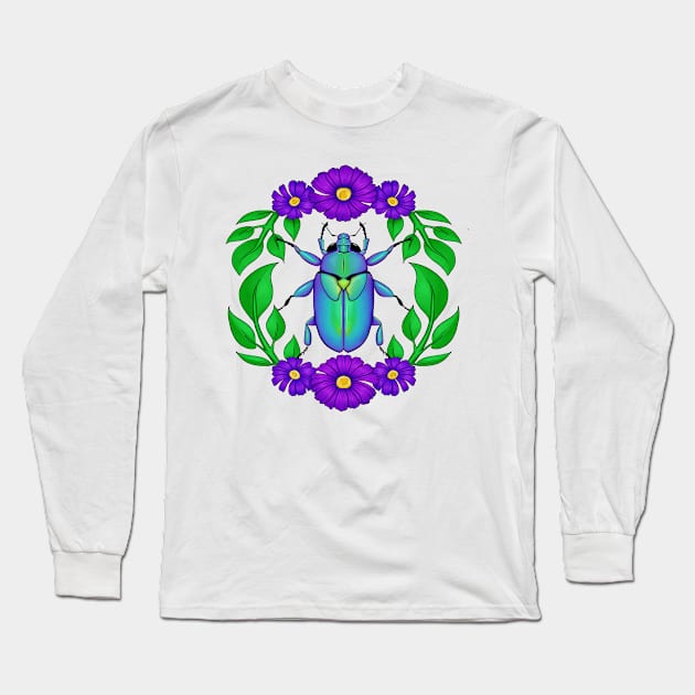 Beetle Long Sleeve T-Shirt by Gwenpai